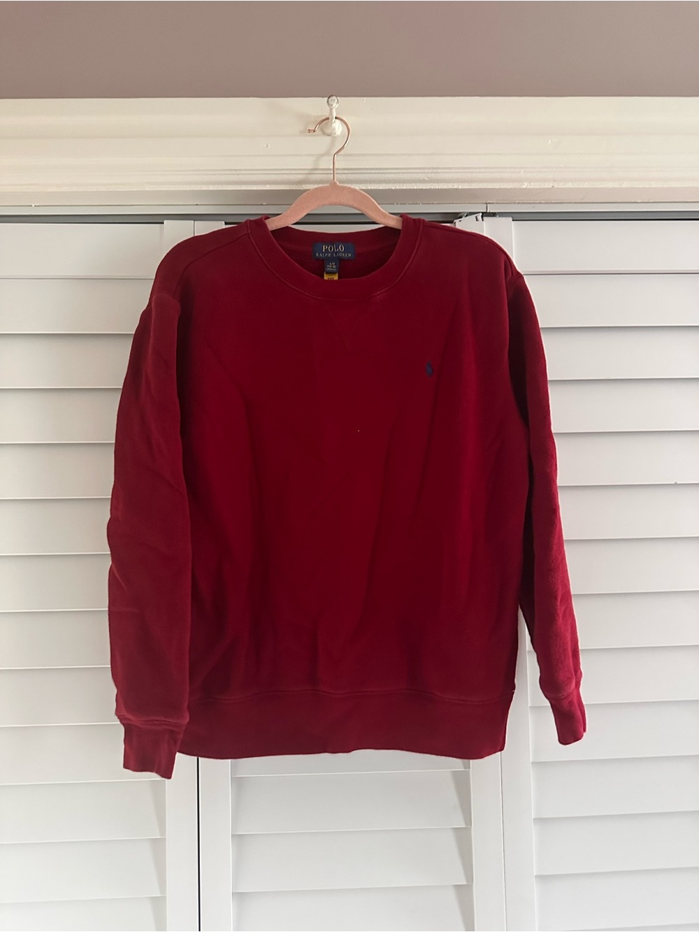 Polo by Ralph Lauren Boy’s Crewneck Sweatshirt Red Burgundy